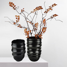 简约花器摆件现代客厅设计师样板间家装饰品陶瓷创意白色插花花瓶
