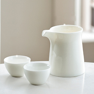 Japanese-style ceramic coffee sharing pot hand-made single product coffee tea cup sheep fat jade porcelain tasting cup white porcelain tea cup