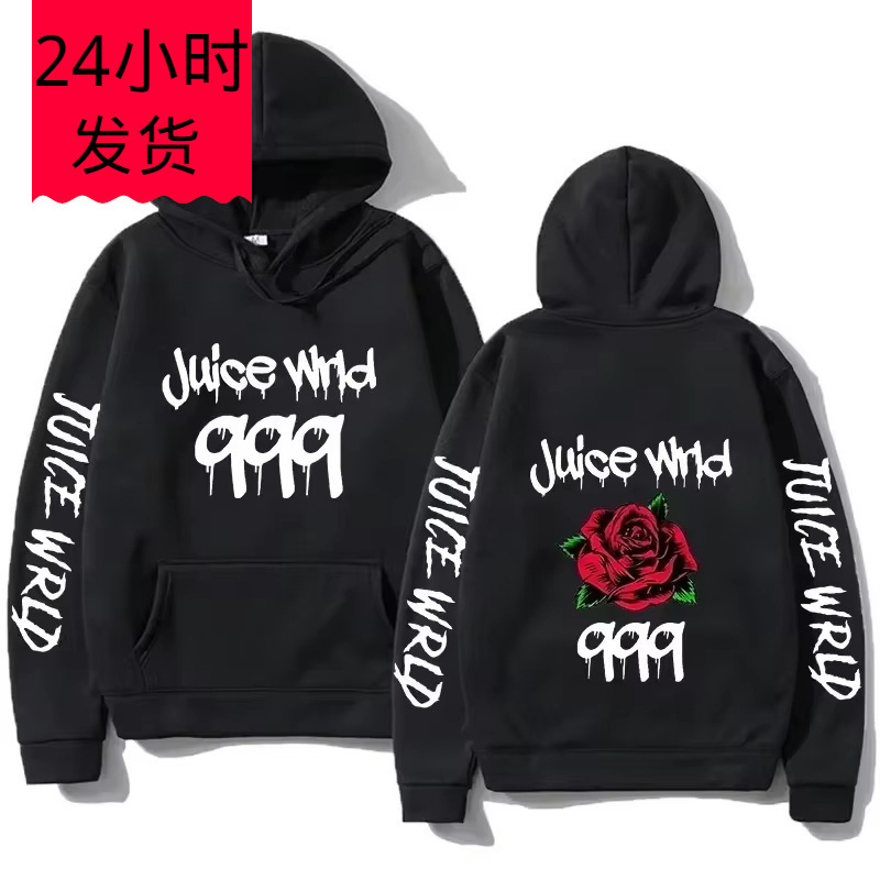 2025 Juice Wrld Women's Sweatshirt 999 Print Pullover Hooded Music Rapper Hip Hop Jogger