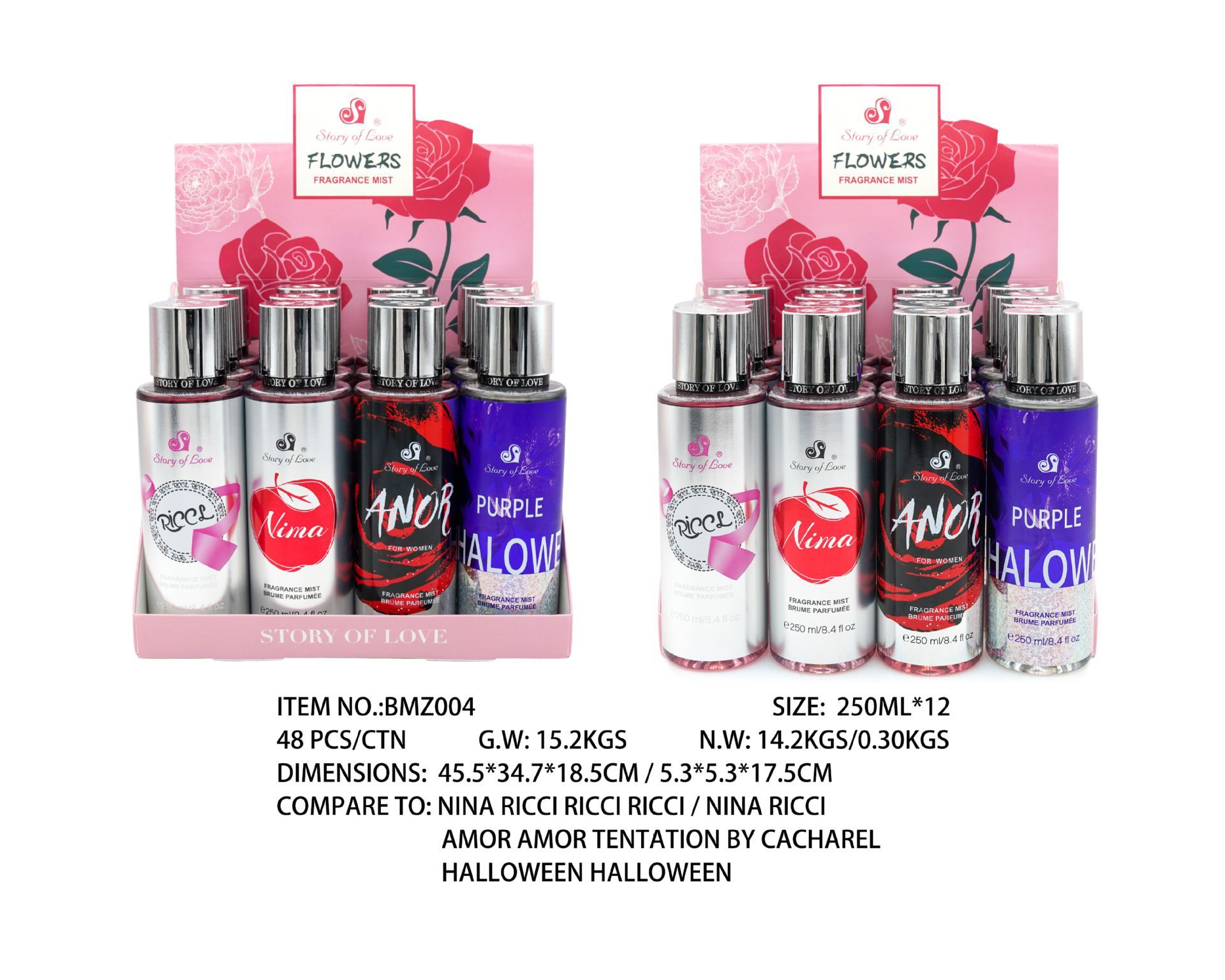 Perfume para mujeres 250ml spray corporal comercio exterior sudeste asiático sudamericano fragrancia para hombres estand paquete de muestra especial image 10