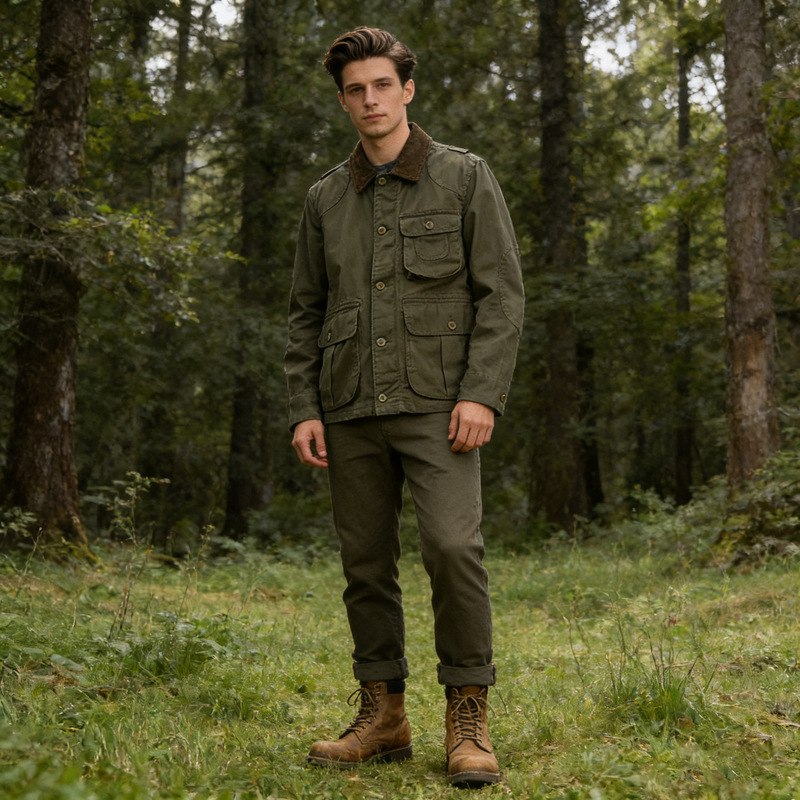 Okonkwo Corduroy Collar Multifunctional Hunting Jacket Men's Three-Dimensional Pocket Cargo Fishing Jacket Jacket Okonkwo Corduroy Collar Multifunctional Hunting Jacket Men's Three-Dimensional Pocket Cargo Fishing Jacket Jacket