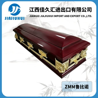 外贸出口美式实棺材土葬欧式棺材环保可降解符合欧盟要求支持定制