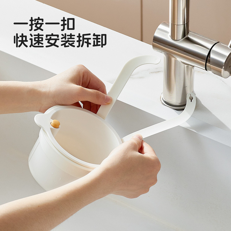 厨房水槽过滤挂篮水池洗菜盆防堵漏网按压式沥水碗挂袋网格置物架|undefined