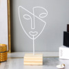 Iron Art Face Art Desktop Swing Modern Home Decoration Crafts Article Abstract Facebook Study Room decoration