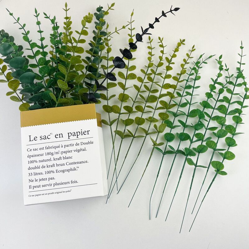 Eucalyptus Leaves and Baby's Breath Artificial Flowers for Wedding Decoration, Cross-Border Wholesale of Money Leaves and Green Plants Eucalyptus Leaves and Baby's Breath Artificial Flowers for Wedding Decoration, Cross-Border Wholesale of Money Leaves and Green Plants