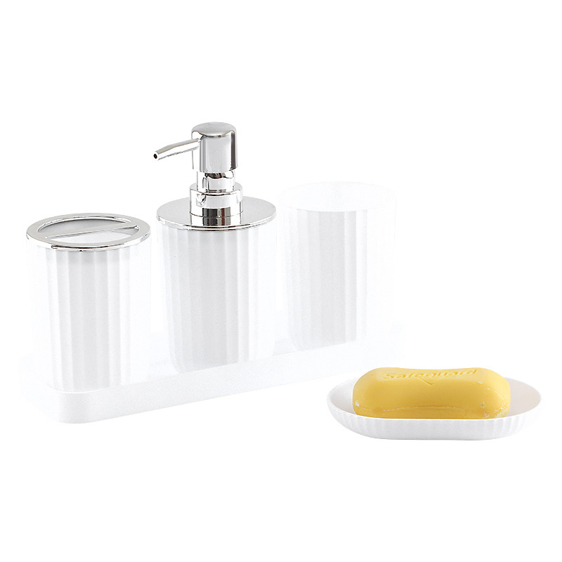 ins baño conjunto de lavado de baño almacenamiento de baño cepillo de dientes vaso de enjuague de suministros de hotel conjunto de bandeja de cinco piezas