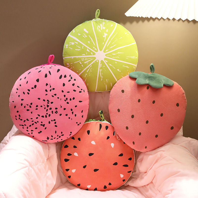 New type of fruit plush pillow that changes color due to temperature