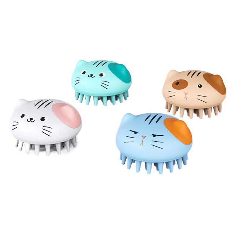 Tedora nueva preventa mascota baño cepillo perro masaje cepillo gato cabeza cepillo gato suministros de limpieza