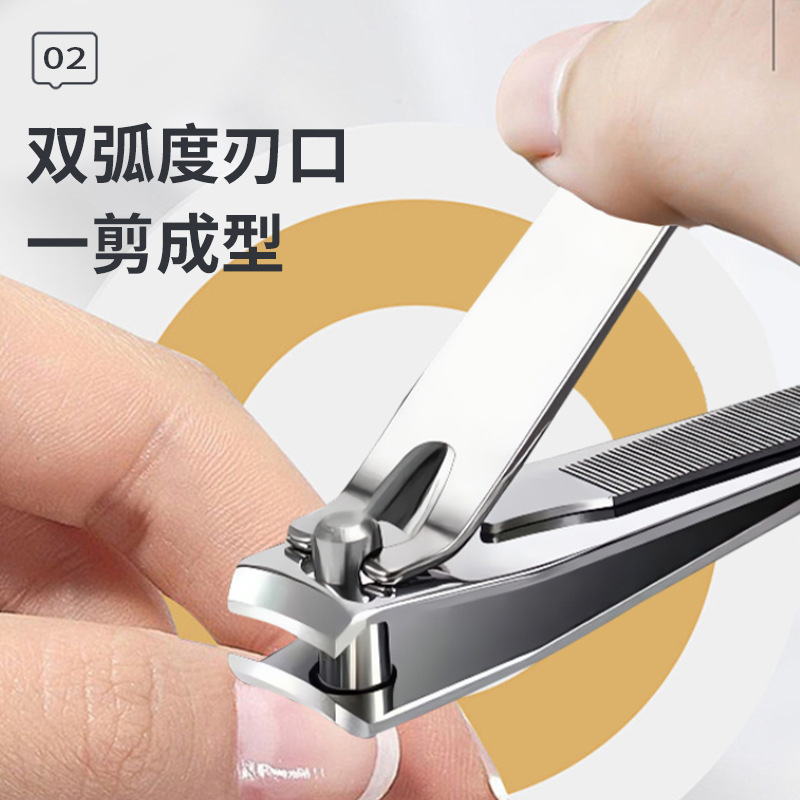 Uña cortadora de uñas un solo hogar al por mayor de acero inoxidable herramientas de manicura de alta gama trincheira de uñas de acero al carbono adulto