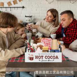 实木咖啡包收纳盒木质奶茶包整理储物盒手提式桌面调味品整理盒