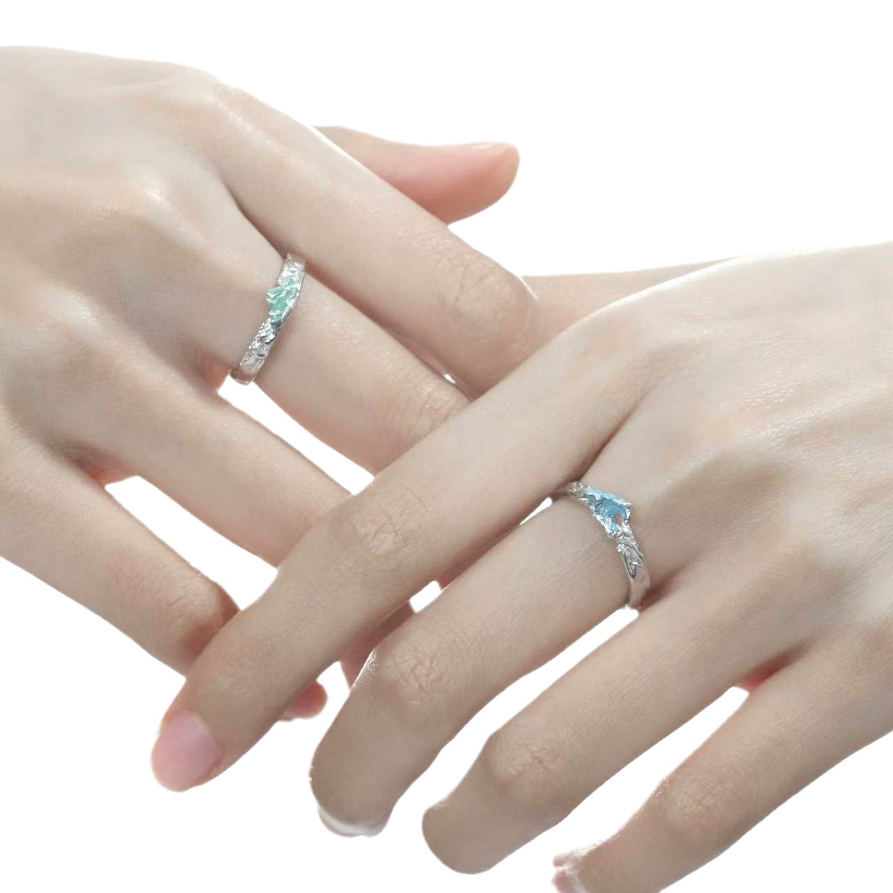 산과 바다를 여행하는, 변하지 않는 오리지널 커플반지, 틈새 디자인, 하이엔드 감각.