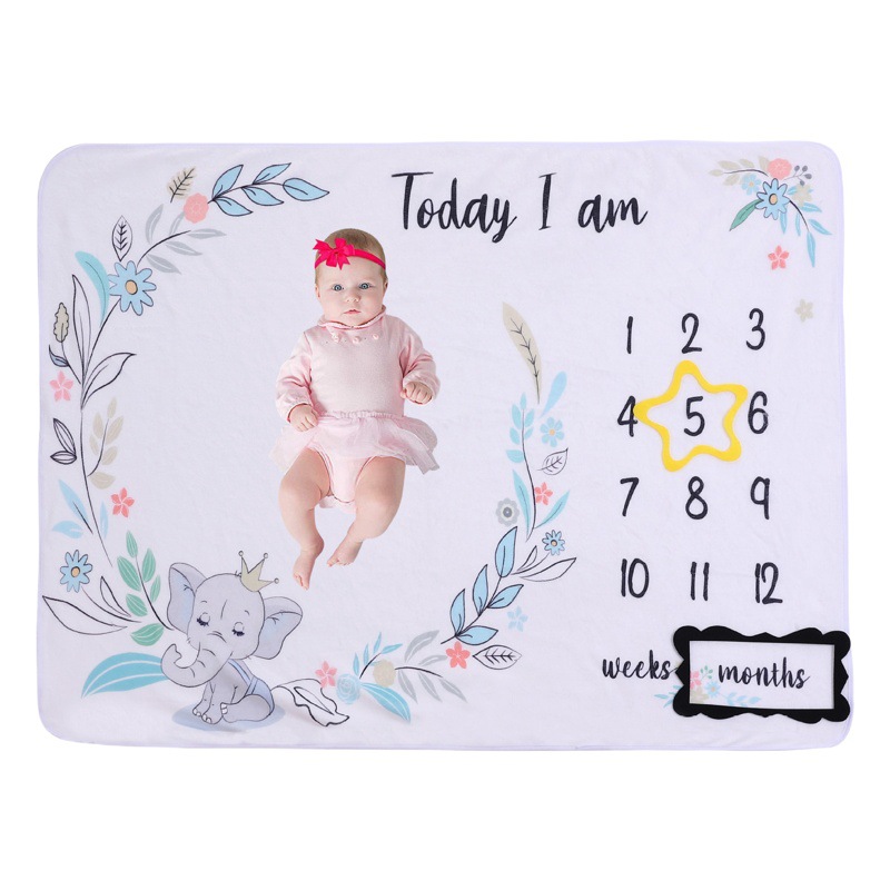赤ちゃんマイルストーンデジタル月記念ブランケットフランネル写真撮影背景ブランケット赤ちゃんブランケットブランケット写真撮影ブランケット