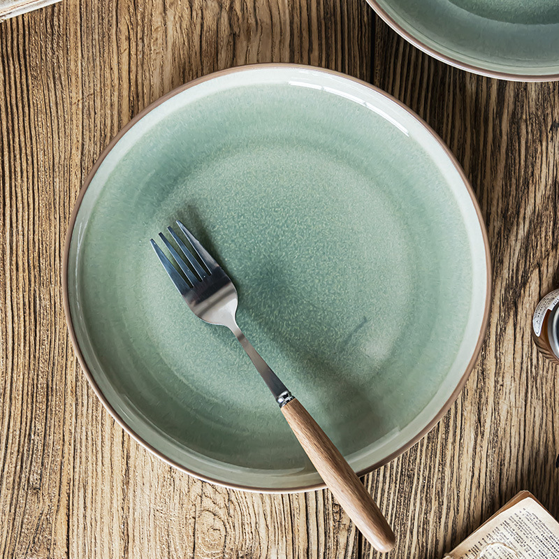 Plato de cerámica de alto rendimiento de horno, platos de postres caseros, platos de bocadillos de restaurante, platos de comidas exquisitos, platos de platos por mayor
