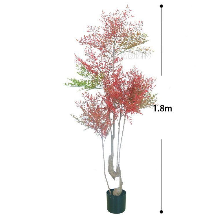 Escenografía de estilo nórdico Simulación de plantas verdes Plantas en macetas Centro comercial Simulación de decoración suave Plantas verdes falsas