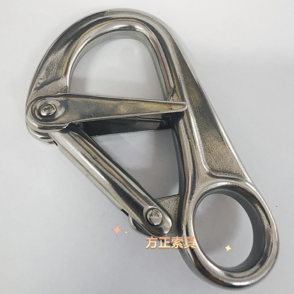 不锈钢保险钩 弹簧钩 户外攀岩钩 游艇挂钩 快挂钩 救生绳钩