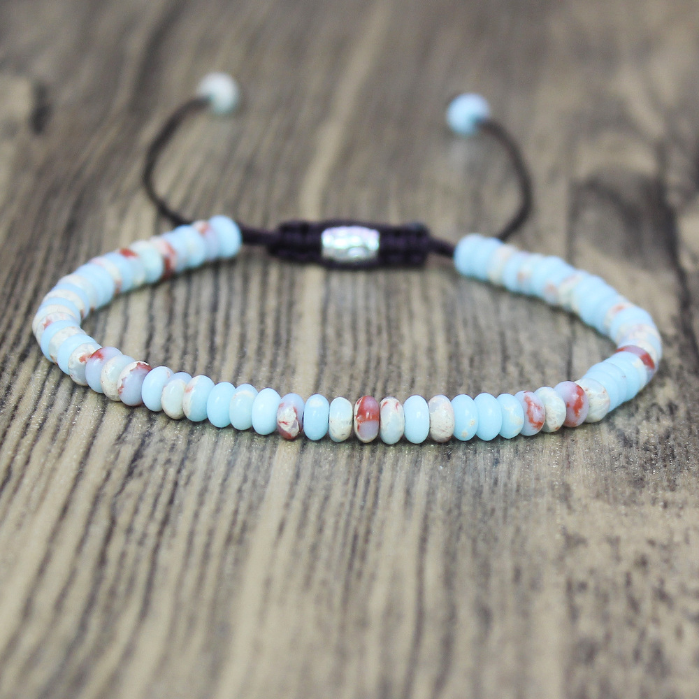 Irregular, Beaded Design Natural Stone Emperor Stone Casual Irregular Beaded Printing Bracelets