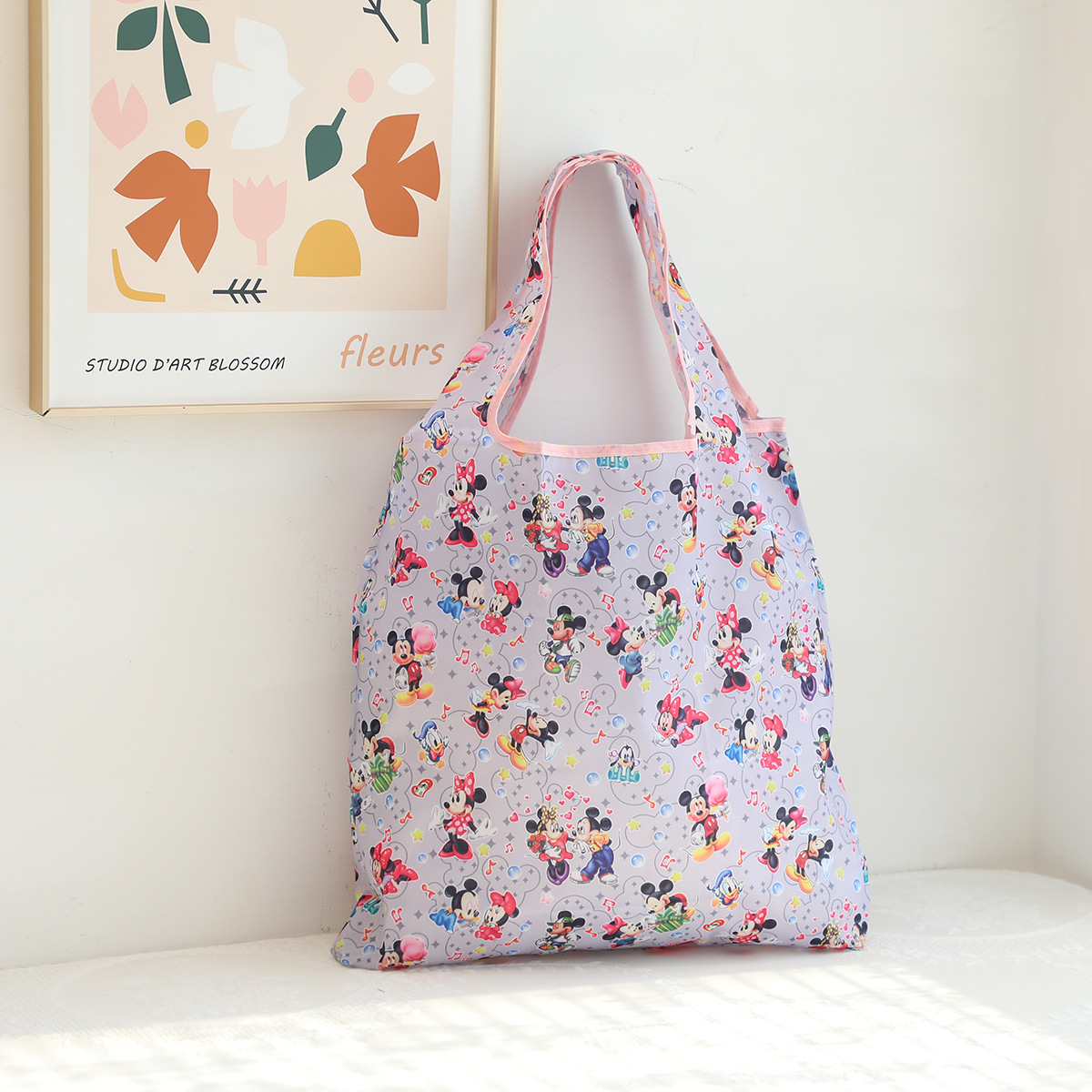 Dibujos animados lindo coolomi gran capacidad bolsa de protección del medio ambiente portátil plegable supermercado bolsa de compras bolsa de tela ligera bolsa de hombro