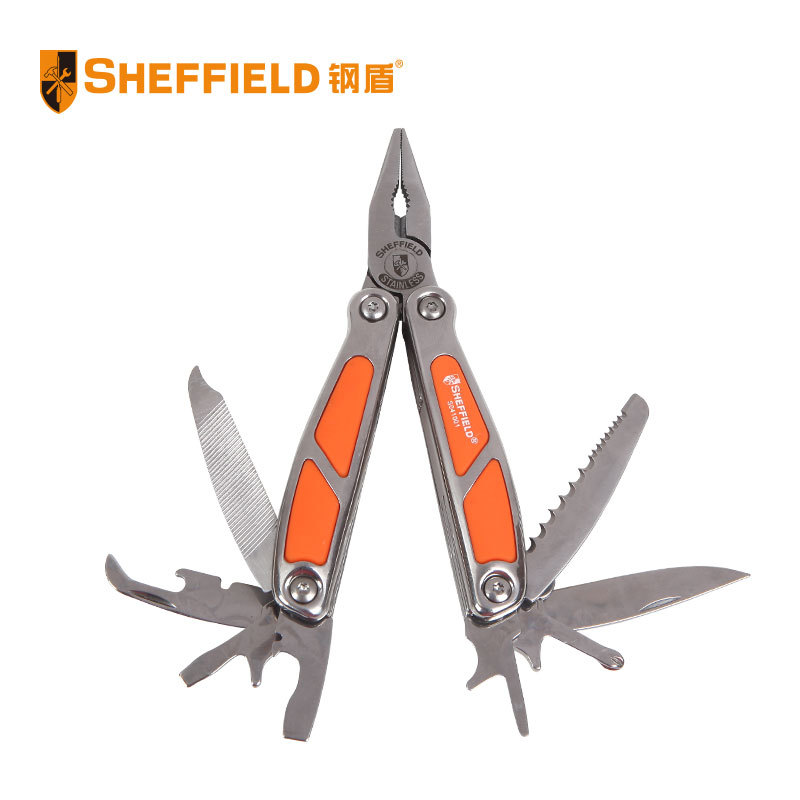 钢盾S041001 迷你不锈钢多用钳子 多功能工具钳 便携可折叠尖嘴钳
