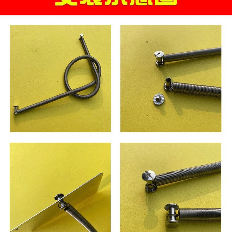 Натяжная пружина из нержавеющей стали с плоской головкой для древних деревьев, защита труб 304 1.0m