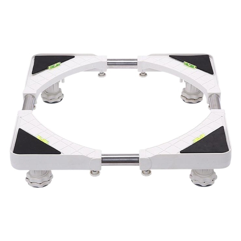 Fábrica al por mayor de acero inoxidable lavadora soporte base trípode refrigerador soporte móvil rack de almacenamiento