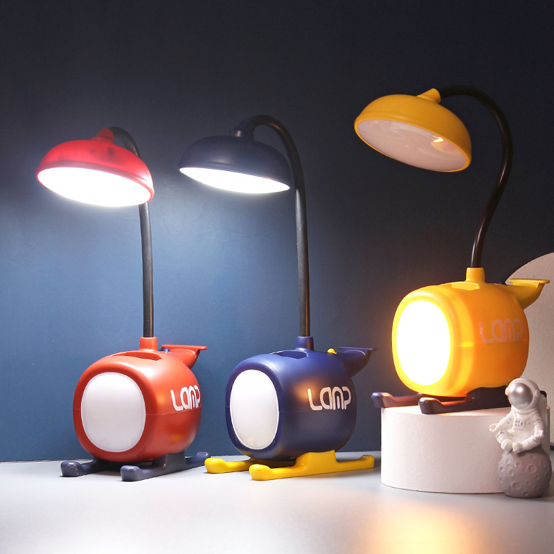 Multifunctional cartoon rechargeable desk lamp student dormitory led eye protection study desk lamp creative children's small gifts wholesale