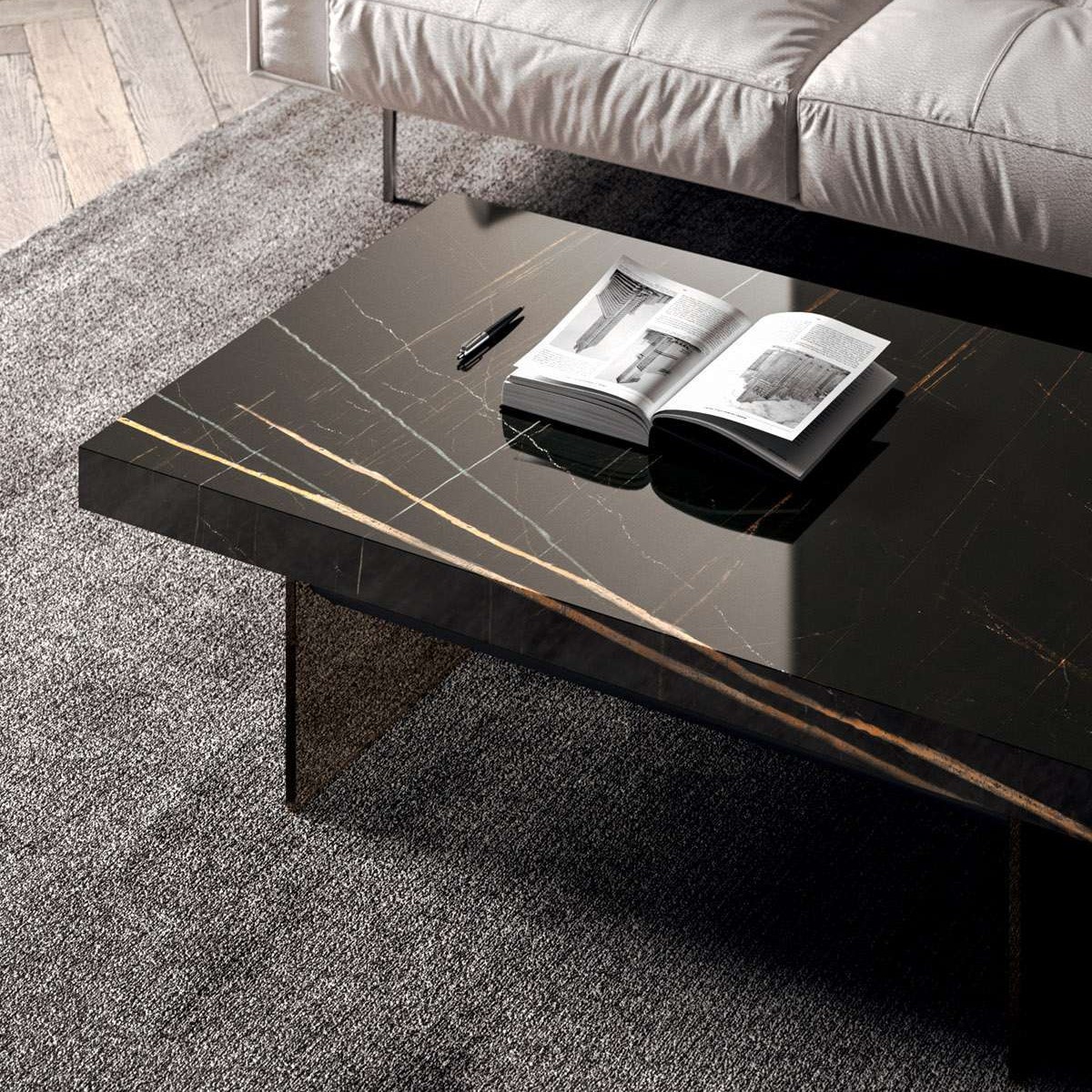 Mesa de centro de elevación mesa de té de placa de roca creativa sala de estar hogar 2024 nueva mesa baja multifuncional de alta gama estilo caliente de celebridades de Internet