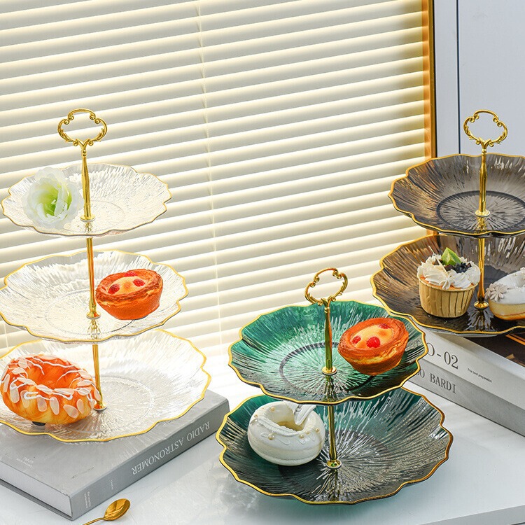 Multi-layer Fruit Plate Living Room Coffee Table Household Candy Plate Reception Snack Plate Beauty Salon Dim Sum Fruit Plate Ornaments