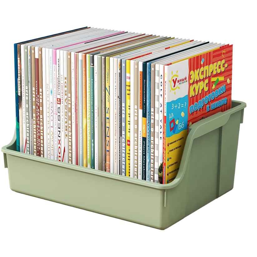 Caja de almacenamiento de libros A4 caja de almacenamiento de libros de estudiante de escritorio estantería de juguete ropa grande canasta de almacenamiento apilable hogar
