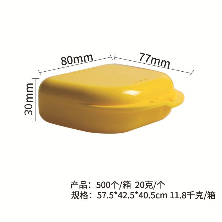 Caja de almacenamiento portátil para aparatos dentales invisibles de plástico, caja para guardar retenedores con orificios, venta al por mayor.