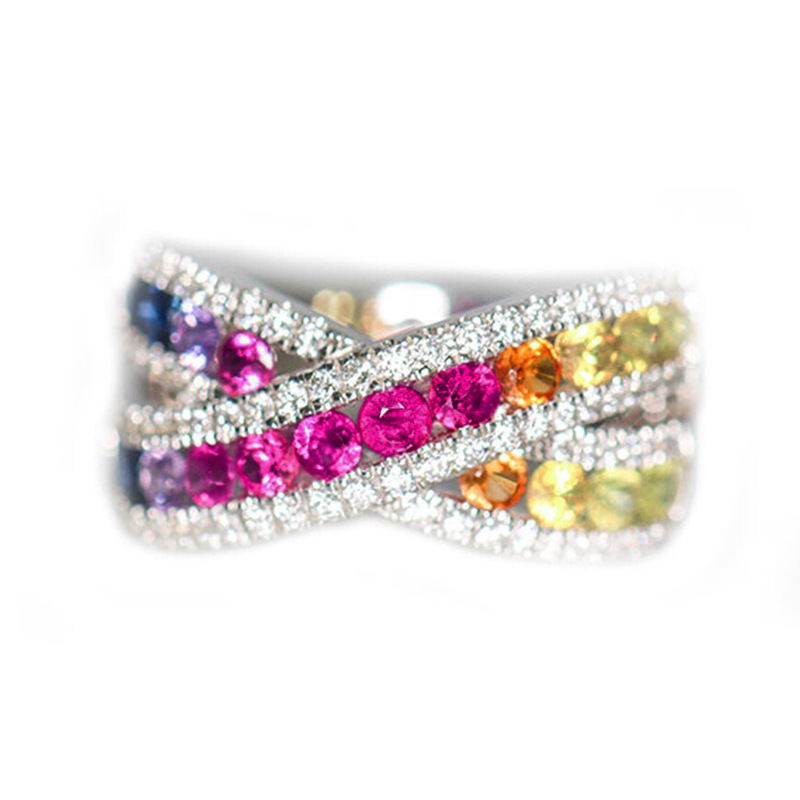 All Seasons Season Women's Gender Plating Design Wholesale Jewelry Elegant Glam Color Block Copper Zircon Plating Rings