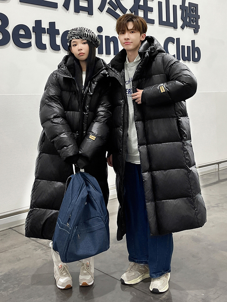 블랙 골드 구스다운 롱 스타일
