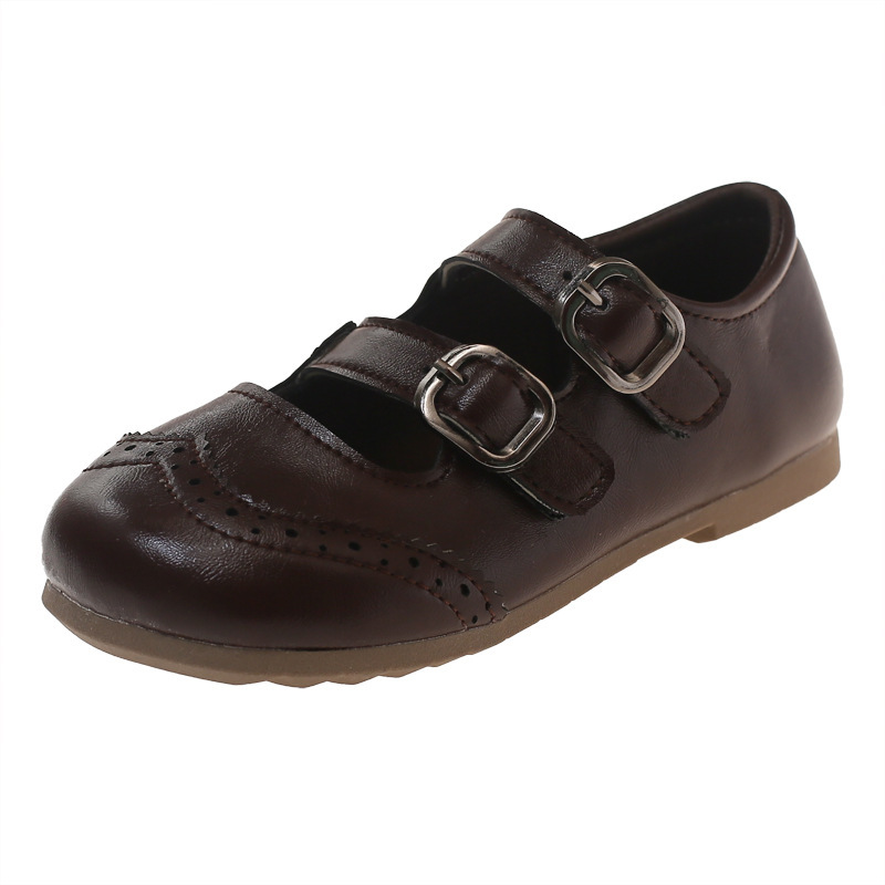 Ballerinas mit Brogue-Details, weicher Sohle und Lederoptik in Mary-Janes-Optik, Schleife – ideal für Kleinkinder. Vielseitig, leicht und bequem._voghion.com