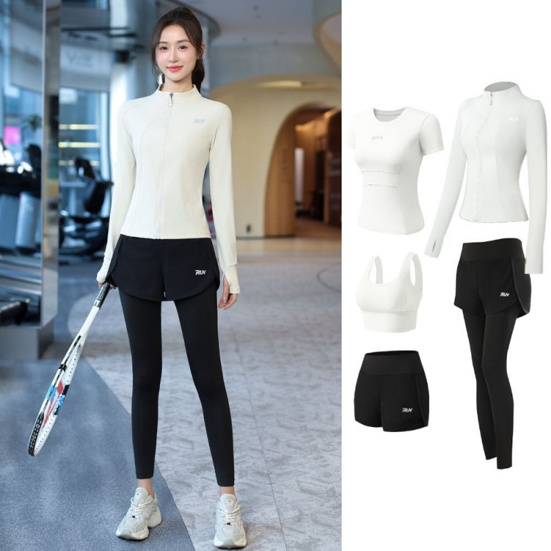 Trajes de yoga para mujeres de verano ropa deportiva suelta rápida ropa seca para correr trajes de mujeres de la mañana comercio al por mayor