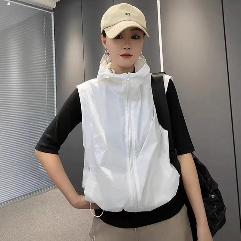 Versatile Loose Vest for Women, Spring and Summer 2026, Sun Protection Jacket, Casual Sports Vest, Outdoor Thin Vest