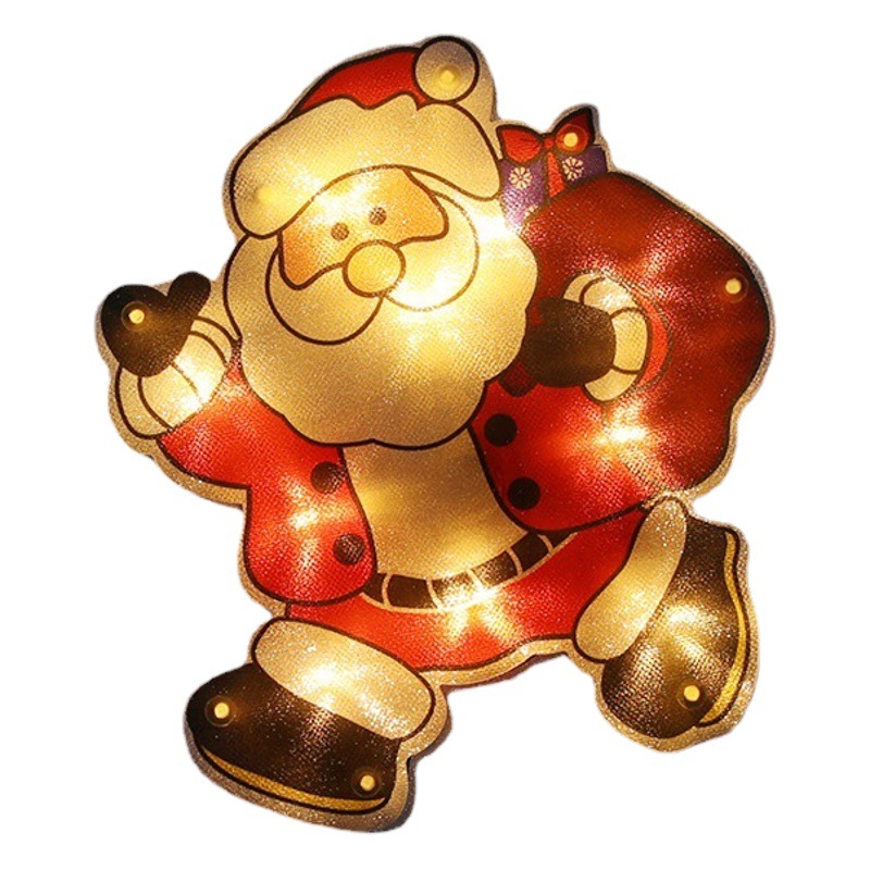 Transfronterizo Hong Kong Heng decoración de Navidad LED cadena luces colgante Santa Claus muñeco de nieve ciervos árbol de Navidad colgante luminoso