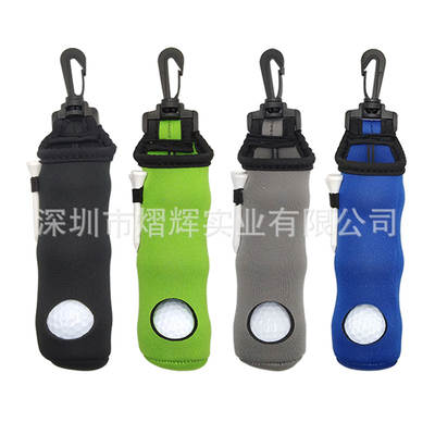 Golf three ball bag waist bag diving material can hold three ball with hook portable golf accessories