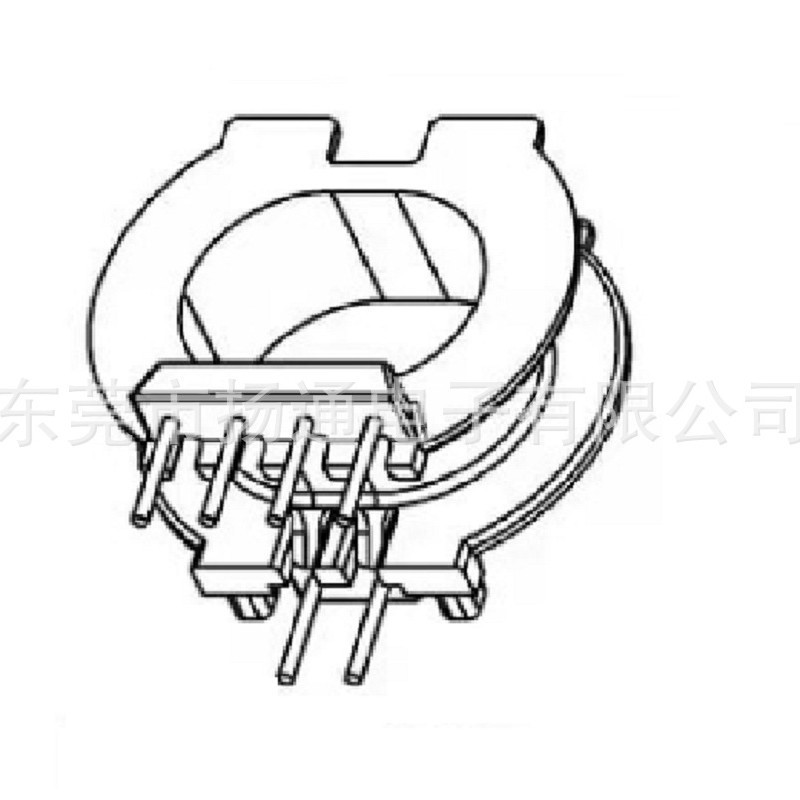 ATQ23变压器骨架ATQ23电木骨架4+2高频骨架BOBBIN  槽宽6.6