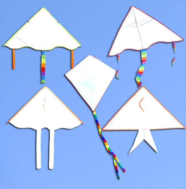 Wenhua Windmill Kite Wholesale Foreign Trade New Blank Scribble Hand-drawn Coloring Kite Teaching Children Painting Kite