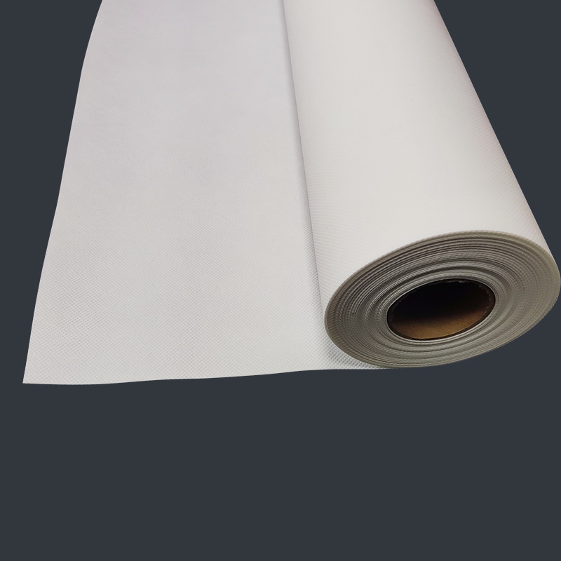 Directo de fábrica a base de agua de malla impermeable tela no tejida 140g materiales de exposición interior roll-up pintura foto material en espiral