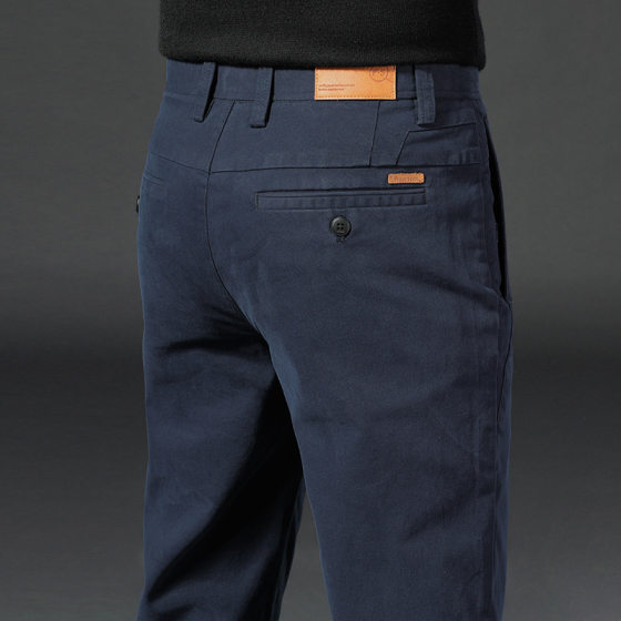 2025 High-end Casual Pants Men's Slim-fit Straight Men's Business Elastic Spring All-match Long Pants Men's Foreign Trade Pants