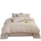 Class A Knitted Double-layer Yarn Bed Cover Four-piece Set Mother and Infant Grade Cotton Bed Cover Three-piece Set ins Style Thickened Bed Sheet Quilt Cover