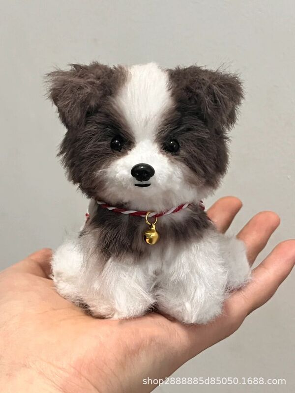 ねじり棒子犬diy材料バッグ手作り手作り女の子カシミヤ手作り人形子猫犬毛条製作|undefined