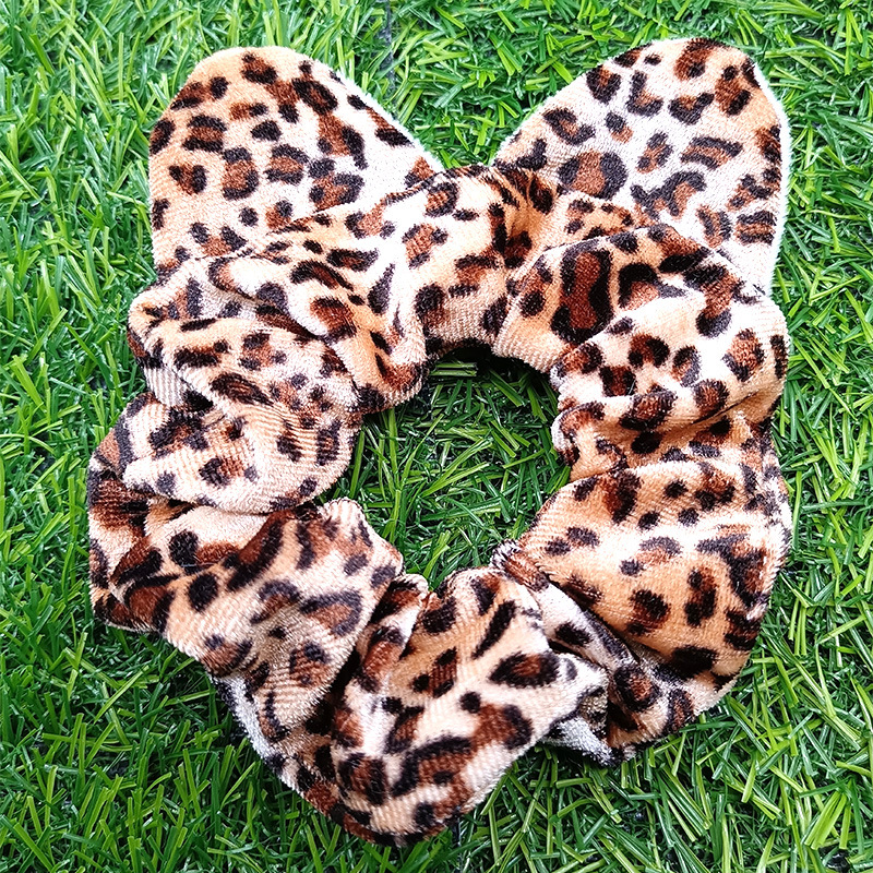 Cartoon Style Leopard Cloth Printing Hair Tie display picture 1