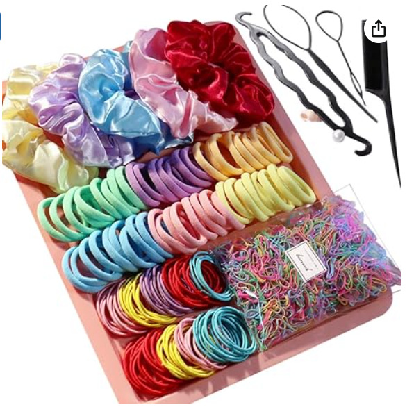 Europa y los Estados Unidos venden juegos de joyas para el cabello transfronterizos calientes anillo para el cabello combinación de estilo multicolor correa de cabello simple cuerda de cabeza