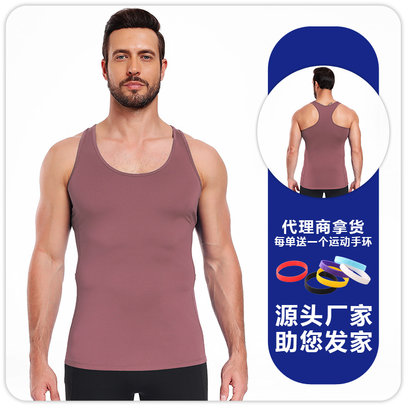 chaleco de hombre de bolsillo doble lateral de color sólido deportivo de entrenamiento image 11