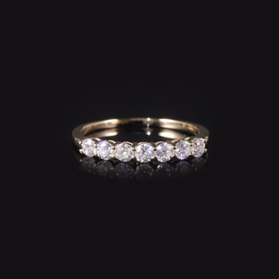 Small Fresh 18K Gold Inlaid Moissanite Ring Stacked with Secondary Ring 3mm Small Moissanite 9/10/14K Ring Export