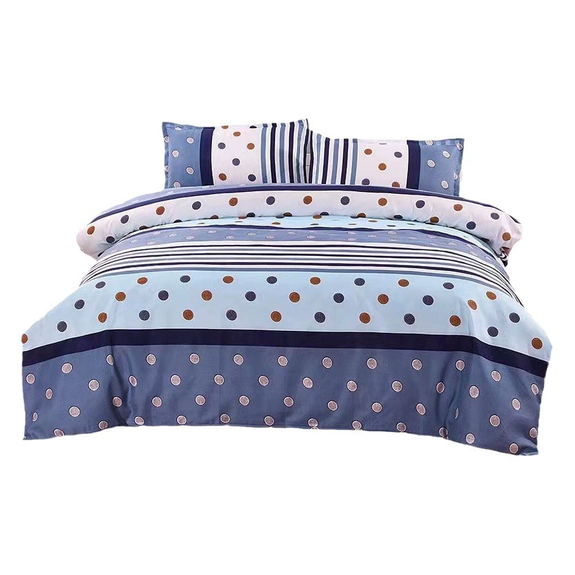 Осенне-зимний комплект постельного белья: одинарный пододеяльник, приятный для кожи, студенческий комплект из четырех предметов (односпальный/двуспальный), для общежития, 150x200, одинарный, из начесанной ткани