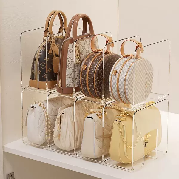 Thickened Bag Storage Wardrobe Partition Rack for Bags, Acrylic Wardrobe Organizer, Handbag Storage Rack