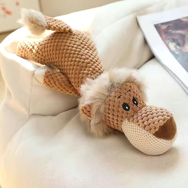 Corgi Golden Retriever lindo dinosaurio suministros para mascotas interactivo alivio tapado Juguete de perro transfronterizo sonido de felpa molar resistente a los mordiscos