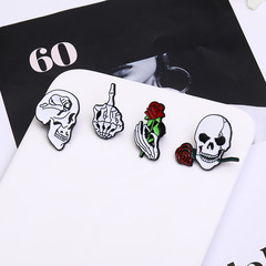Factory Direct Sale Creative Personalized Oil Drop Brooch Skull Series Alloy Clothing Accessory Trend Brand New in 2021